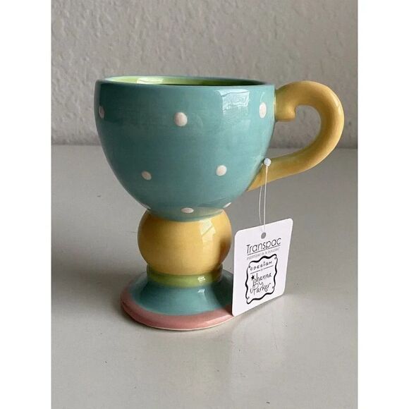 Johanna Parker Easter Dottie Chick Fancy Ceramic Mug Decor Spring NEW - Picture 7 of 11